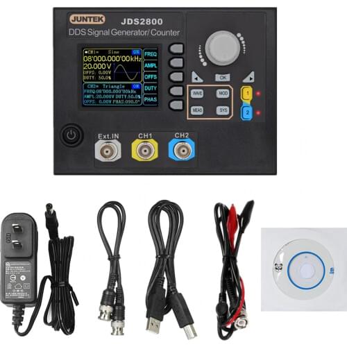 JUNTEK JDS2800-60M 60MHZ Digital Dual-channel DDS Function Signal Generator Arbitrary Frequency Meter Digital Signal Generator