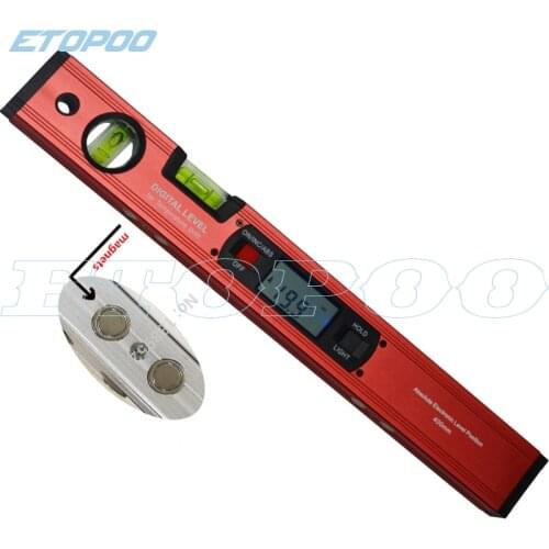 400mm Digital Angle Finder Spirit Level Digital Level 360 Degree Angle Finder Digital Protractor Upright Magnets Inclinometer