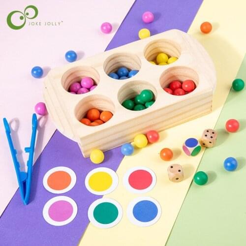 Kids Toys Montessori Wooden Toys Hands Brain Training Clip Beads Puzzle Math Game Baby Early Educational Toys For Children YJN