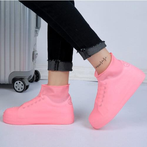 Rain Cover for Shoes Waterproof Rubber Anti Slip Rainny Boot Overshoes Raincoat Reusable Silicone Insoles Shoes for Travel