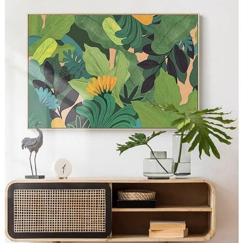 EECAMAIL living room fresh green plants bedroom bedside paintings DIY 5d diamond art painting No Frame Full diamond embroidery