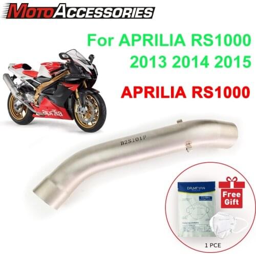 Motorcycle Exhaust Middle Pipe Link Pipe Slip On Section Muffler For APRILIA RS1000 2013 2014 2015