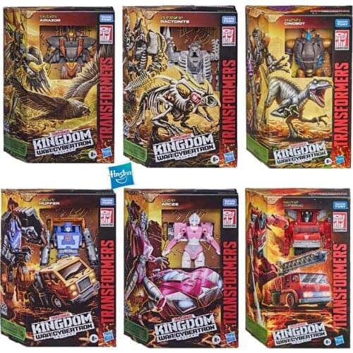 Hasbro Transformers Toys Kingdom Airazor Arcee Ractonite Huffer Dinobot Inferno Transformer Masterpiece Transformator Robot Gift