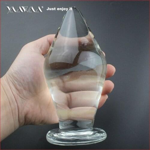 Pyrex glass dildo fake penis crystal anal beads butt plug prostate massager g-spot female masturbation Sex toys for women men