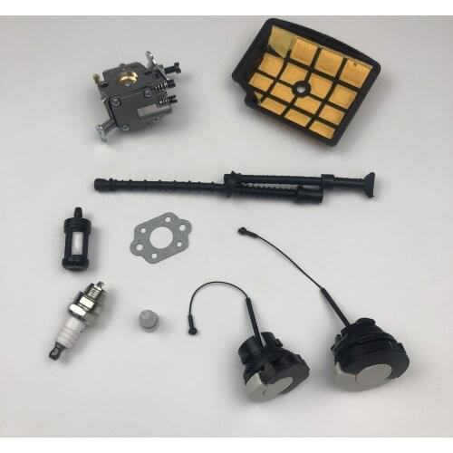 9pcs/kit 11291200653 Carburetor Carb Chainsaw fits Stihl MS200 MS200T 1129 120 0653 Gasket Spark Filter Plug Fuel Oil Cap Pipe