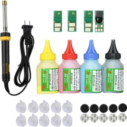 Refill toner Powder cartridge tool kit + 4 chip for HP CF400A 201A Color LaserJet Pro M252dn M252n MFP M277dw M277n M274n