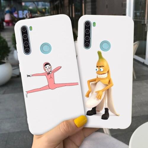 Classic funny Cartoon cute animal Phone Case for Redmi Note 8 8T 9S Pro Max Personalized white TPU Back Cover