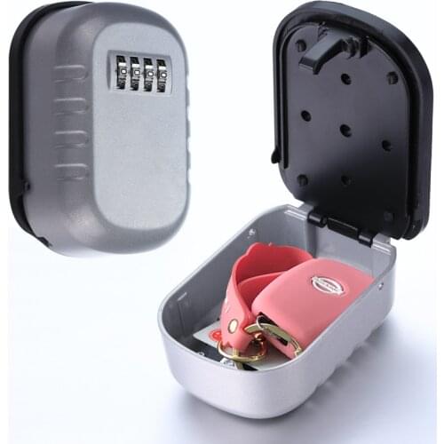 2020 Spare Keys Stash Box Key Safe Box Password Lock Keys ID Cards Metal Secret Hidden Storage Box Organizer For Home Apartment