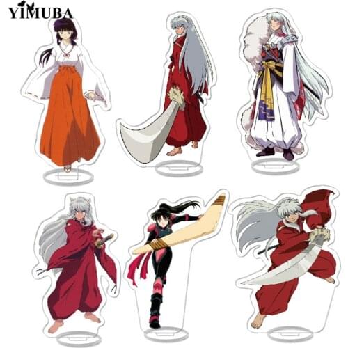 Cool Inuyasha Figure Sesshoumaru Acrylic Stand Model Plate Keychain Desk Decor Cosplay Standing Sign Key Chain Anime Collection