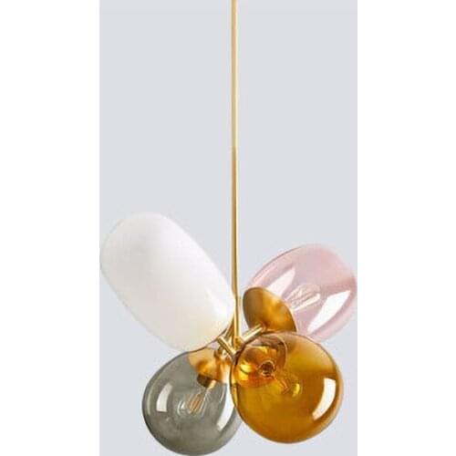 Loft Modern Pendant Light Glass Ball Hanging Lamp Kitchen Light Fixture Dining Hanglamp Living Room Luminaire Bedroom