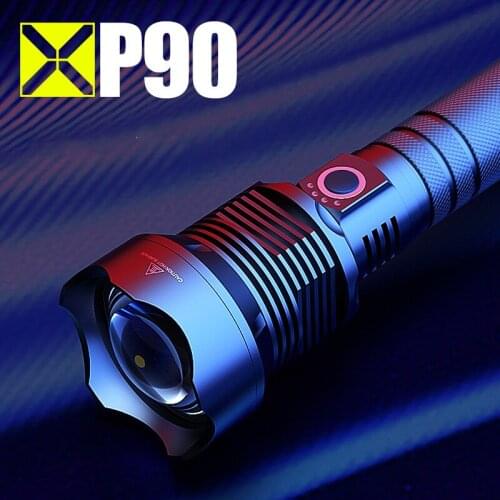 Hard Light Bright Flashlight Black Fishing Portable Hunting Zoom Multifunction Led Flashlight Latarka Portable Lighting EC50SD