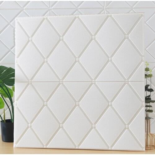 Foam Wallpaper Self-adhesive 3D Wall Sticker Waterproof anti-collision TV background dining room ceiling wallpaper 70x70cm