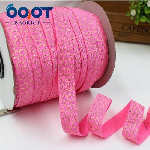 OOOT BAORJCT,1762834, 5/8'' 16MM Bronzing elasticity Ribbon , 10 yards DIY handmade hair accessories Material , free shipping