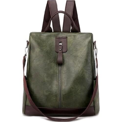 Pu Leather Women Backpack Large Capacity Woemn School Bags Youth Trave Backpack for Girl Fashion Casual Female Backpack 2020