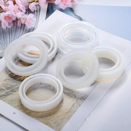 Silicone Jewelry Round Mold Casting Fashion Bangle Bracelet Jewelry DIY Making Tool Cloud Pattern Bangle Making Equipments