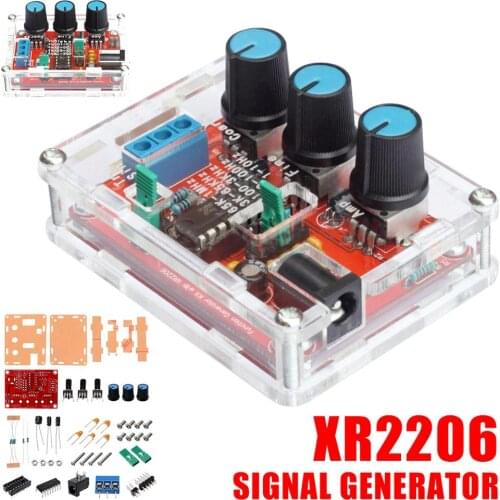 XR2206 High Precision Signal Generator DIY Parts With Shell Generator Module Sine/Triangle/Square Wave 1Hz-1MHz Frequency