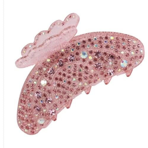 Women Full Rhinestone Large Hair Claws Acetate Hair Accessories Crab Clasp For Girls Lady Long Hair Clips Hairpins