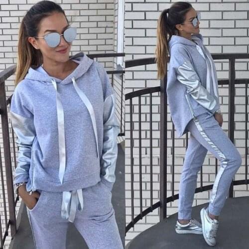 2 Pieces Set Women Europe autumn hot style leisure easy hat ribbon loose fleece suit succession Sports Set dropahipping ZXP9530
