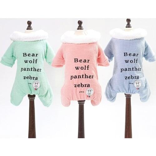 Winter Pet Clothing Soft Warm Cotton Clothes For Small Dogs Thickening Pet Dog Coat Wool Padded Puppy Jumpsuits