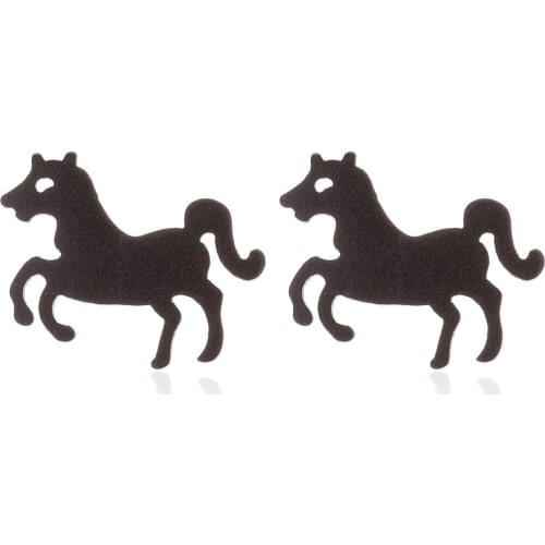 1 pair Stainless Steel Unicorn Earring For Women Girl Ear Stud Fairy Horse Fashion Jewelry Minimalist Stud Earrings Wholesale