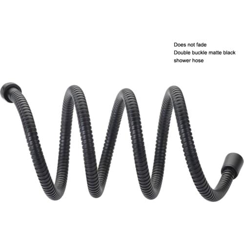 1x 304 Stainless Steel Shower Hoses 1.5m Plumbing Hoses Chrome G1/2 Inch Bathroom Shower Head Pipe Black Free Shipping