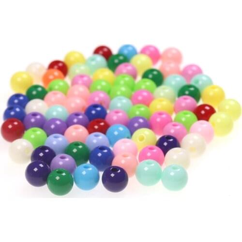 200PCS Colorful Fishing Hard Plastic Beads Float Beans for Fishing Lure Spinners Sabiki Rigs DIY Accessories 4mm 5mm 6mm 8mm 10m