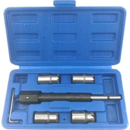 5Pcs Auto Car Diesel Injector Seat Cutter Cleaner Repair Remover Removal Tool Kit