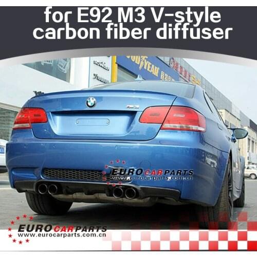 E92 M3 diffuser fit for E92 M3 2006-2011year M3 V-style carbon fiber diffuser for E92 M3 rear diffuser E92 car style carbon part