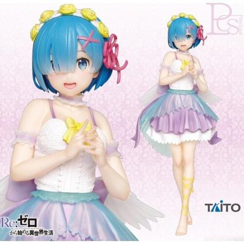 Judai 23cm Original Taito Precious Figure Re Zero Starting Life in Another World Rem Angel Ver PVC Action Figure Model Doll Toys