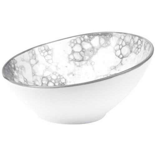 Salad Bowl Porcelain Black/White (ø 22 x 10 cm) (75 cl)