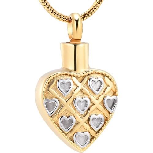 IJD12434 Personalized Heart Cremation Jewelry Pendant Keepsake Ashes Urn for Pet/Human Memorial Funeral Jewelry & Free Engraved
