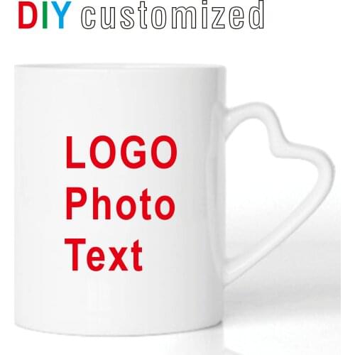 DIY Customized 350ML 12oz Ceramic Mug Personalized Gift Coffee Milk Cup Creative Present Cute Print Picture Photo LOGO Text
