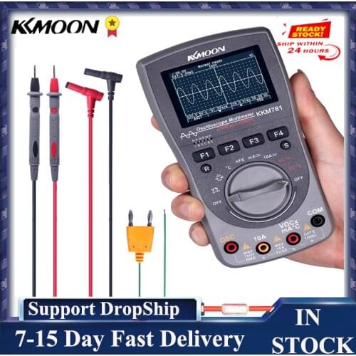KKmoon Intelligent Digital Storage Scopemeter 2-in-1 Digital 40MHz 200Msps/S One Key Auto Oscilloscope OSC 6000 Counts