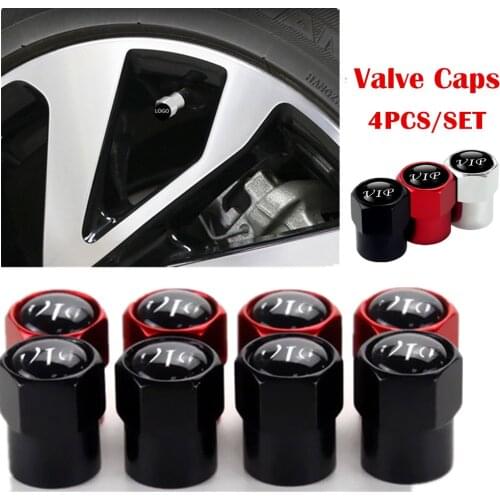 4pcs Valve Stem Caps Anti Theft Cover Metal Car Wheel Tire Cap Aluminum For VW Ford Mercedes MazdaToyota Chevrolet Citroen Bmw
