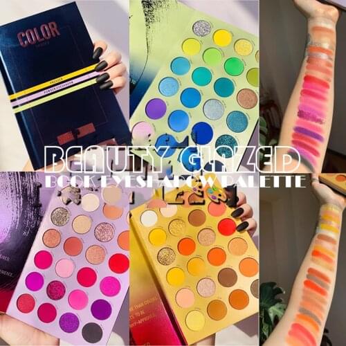 BEAUTY GLAZED New Color Shades 72 Colors BOOK Pressed Powder Eyeshadow Palette Makeup Shimmer Glitter Eye Shadow Pallete