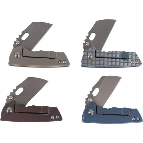 MASALONG kni215 Ultra Mini Folding Pocket Knife D2 Blade, TC4 Titanium Handle High-quality folding knife