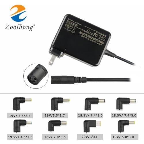 Multi-function power adapter 15V-20V automatic voltage regulator universal portable charger adapter with 8 DC head MAX90W