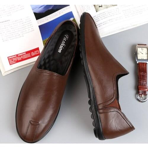 Shoe male black de leather hombre leisure para loafers sports mens men for sale 2020 masculino causal fashion mens flat man hot