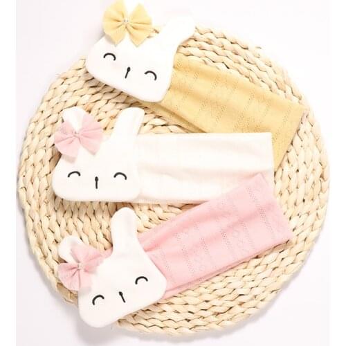 Soft And Cute Rabbit Embroidery Headwrap Breathable Cotton Headband For Bebe Boys Hair Accessories of Baby Girls