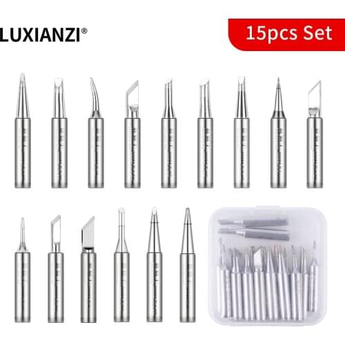LUXIANZI 15pcs Weller Soldering Iron Tips Set Lead Free Tip For Soldering Iron Soldering Iron Tips Lot Soldering Tip 900M