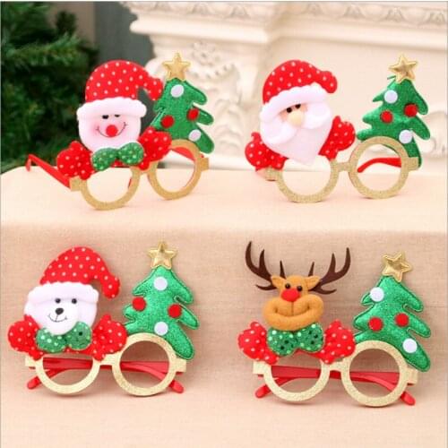 Christmas Party Glasses Santa Snowman Adult Kids Gift Favors Xmas Decoration Toy Gift