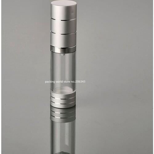 15ML plastic airless pump bottle for lotion/emulsion/serum/liquid foundation/whitening essence skin care packing