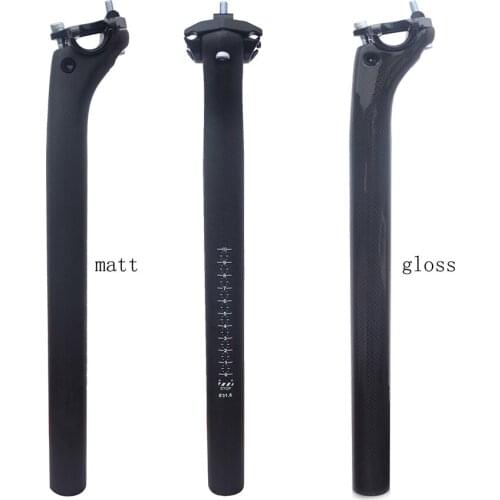 Full carbon seatpost no logo 3K back matt glossy offset 20mm Carbon fiber road bike mountain bike seat tube bike part