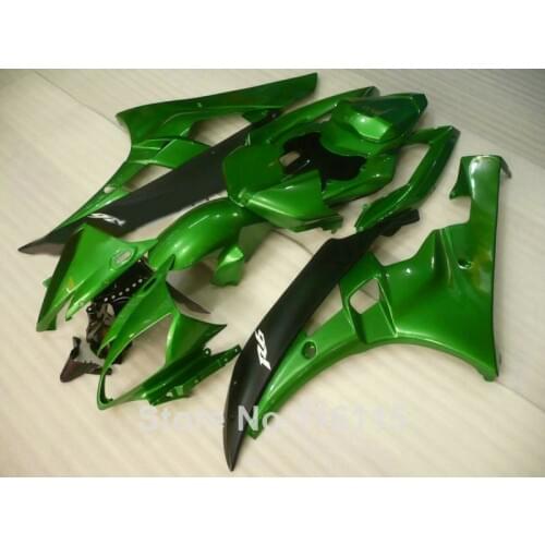 Injection molding full fairing kit for YAMAHA YZF-R6 2006 2007 matte black green fairings set YZF R6 06 07 NB026