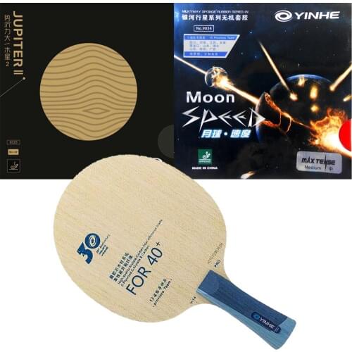 Pro Combo Racket Galaxy YINHE V14 PRO Blade With Galaxy YINHE Moon SPEED and JUPITER II Table Tennis Rubber With Sponge