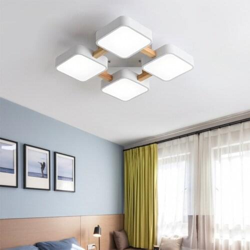 Nordic Bedroom Ceiling Lamp Simple and Modern Hotel Lobby Living Room Lamp Restaurant Study Macaron LED Lighting Chandelier