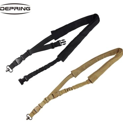 Tactical One Single Point Quick Detachable Gun Sling Strap Shoulder Bungee Cord Hunting Shooting Gun Accessories
