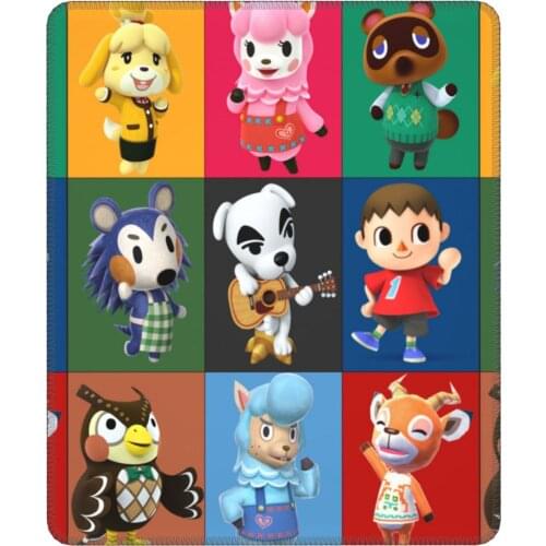 Animal Crossing Character Unique Mouse Pad New Leaf Game Lockedge Mat Pads Natural Rubber Computer Keyboard Desk Pad