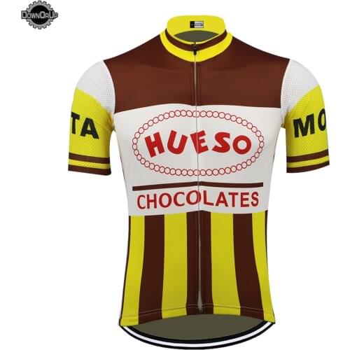 HUESO cycling jersey men short sleeve ropa ciclismo bike wear mtb jersey triathlon top cycling clothing maillot ciclismo