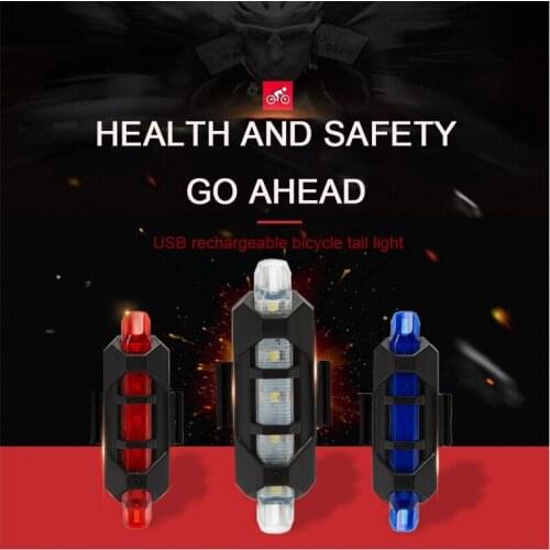 Bicycle Light Waterproof Rear Tail Light LED USB Rechargeable Mountain Bike Cycling Light taillight Safety Warning Light